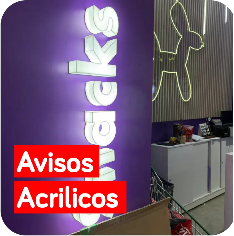 Avisos en acrilico